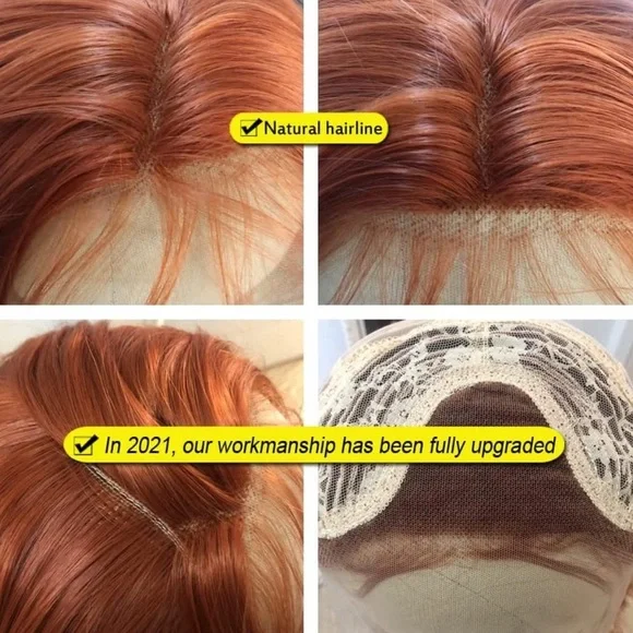- COPPER 14” SHORT BODY WAVY lace front wig *NEW*